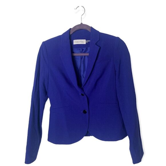 Calvin Klein SZ 6P purple two button blazer - Picture 2 of 4